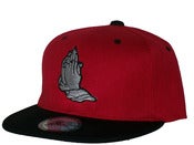 Image of The Praying Hands Red/Black Two Tone Streetwear Snapback Hat 