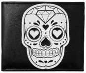 Image of Sourpuss Black Sugar Skull Wallet