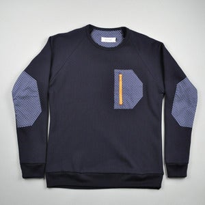 Image of FREEBASE SWEATER - NAVY POLKADOT