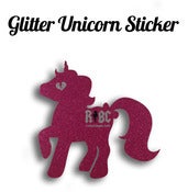 Image of Glitter Unicorn Sticker 