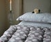 Image of Tilda Deep Dove Grey Single Piped Eiderdown