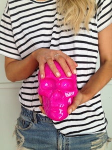 Image of Sacred Skull Ornament Hot Pink SECONDS/SAMPLES