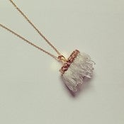 Image of The 'Diva' Clear Crystal Quartz Cluster Necklace
