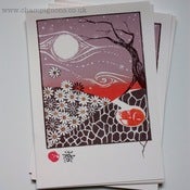 Image of Original art screenprint - underground daisy fox in the morning.