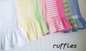 Image of Blue-Yellow Striped Ruffles...Pick your Size