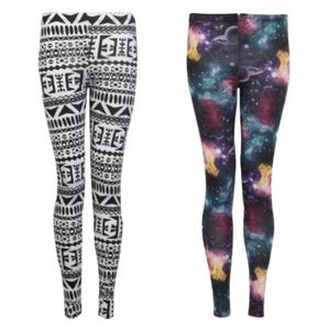 Image of Leggings (Aztec & Galaxy)