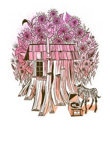 Image of Cedar Stump House Art Print