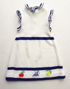 Image of Vintage Girls Sleeveless Knit Sweater Dress, 2 y.o.
