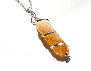 Image of Citrine Spiral Point Necklace
