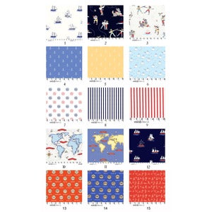Image of custom out to sea in ahoy there 2 piece crib set