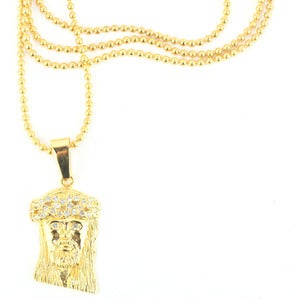 Image of Micro Jesus Piece in Gold