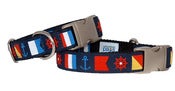 Image of Nautical Flags - Dog Collar in the category  on UncommonPaws.com