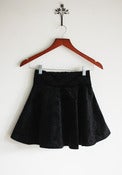 Image of fake fur black Circle Skirt S