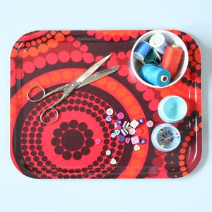 Image of Limited Edition Vintage Bright Dots Fabric Tray 