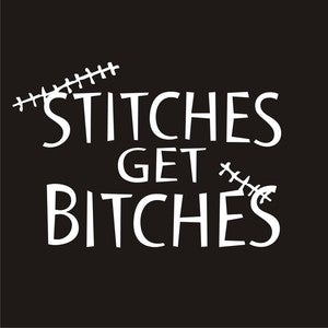 Image of Stitches get bitches hockey shirt