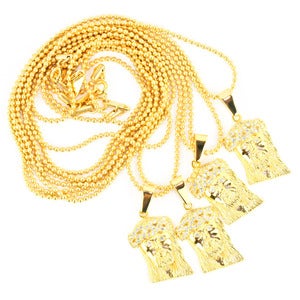 Image of Micro Jesus Piece in Gold