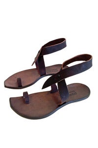 Image of CYDWOQ Daisy Sandal in Dark Chocolate