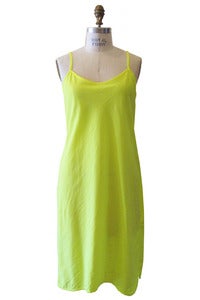 Image of Bias Slip Dress in Neon