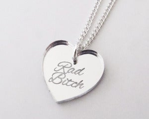 Image of Rad Bitch Necklace - Silver