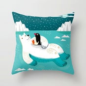 Hitching a Ride - Cushion Cover / Throw Pillow (16" x 16") 