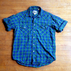 Western Plaid Short Sleeve Shirt