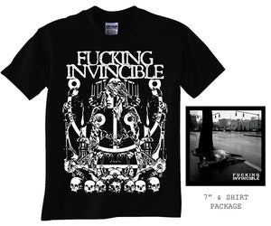 Image of AA!#57 Fucking Invincible "Downtown is Dead" 7" +T-Shirt