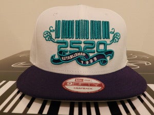 Image of 2520 Optic White & Purple Custom Snapback (The Beginning) 