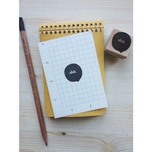 Image of *new* Shit. rubber stamp