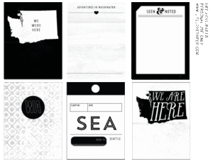 Image of *new* Washington printable journal cards