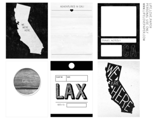 Image of *new* California printable journal cards