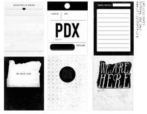 Image of *new* Oregon printable journal cards