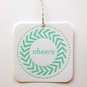Image of Cheers Letterpress Gift Tag
