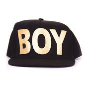 Image of BOY LONDON | Black/Gold BOY Snapback