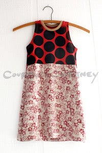 Image of COURTNEYCOURTNEY 4 redcircles/beige/floral/tank 