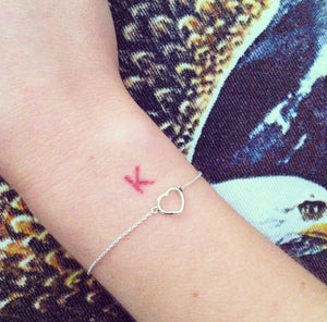 Image of Fine Heart Bracelet Sterling Silver