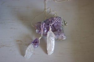 Image of Real Raw Crystal Wrapped Necklace *NEW*