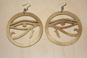 Image of EYE OF HORUS DANGLE EARRING