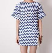 Image of Myrine Wave Print Tunic Dress