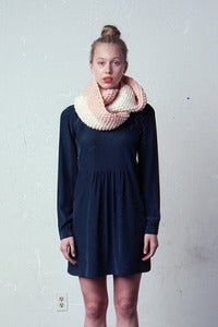 Image of meaford cowl (shown dip dyed on natural)