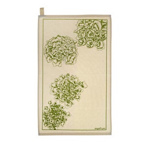 Image of Tea-towel | Hyndrangea: Avocado