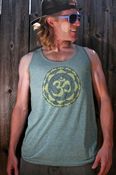 Image of OM – unisex tri-blend tank top – tri-lime
