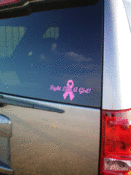 Image of Fight Like A Girl Pink Window Decal - NEW!