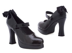Image of Ellie Glenda Gothic Lolita Baby Doll Heels with Bow