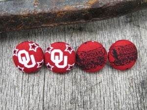 Image of Game Day Button Earrings 