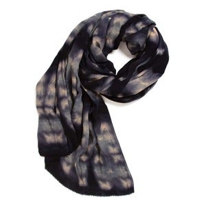 Image of Starless Washed Silk Shibori Wrap