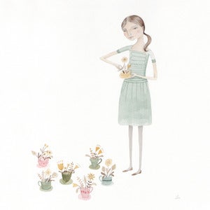 Image of Teacup Garden-original drawing