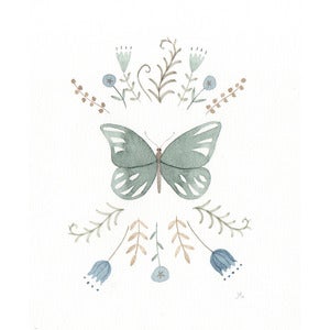 Image of Green Butterfly-original drawing