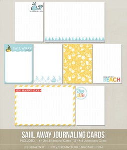 Image of *NEW* Sail Away Journaling Cards (Digital)