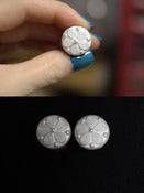 Image of 7/16" White Pearly Floral Plugs!