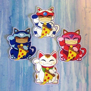 Image of Beckoning Pizza Cat Stickers